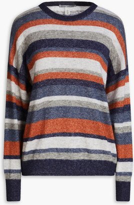 Striped cashmere and silk-blend sweater