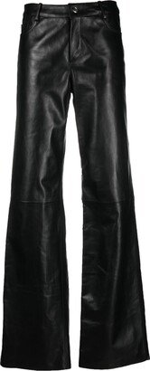 High-Waist Lambskin Trousers-AB