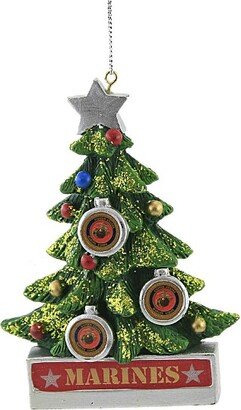 Kurt S. Adler Holiday Ornament U.S. Marines Tree Ornament - 1 Ornament 4.5 Inches - Service Military Christmas - Mc2183 - Polyresin - Multicolored