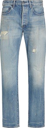 The Daze Distressed Five-Pocket Jeans