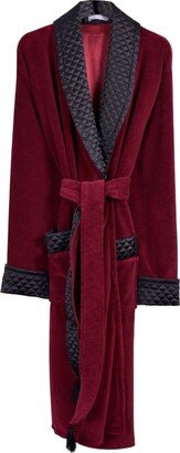 Bown of London Astor Luxury Cotton Long Velvet Smoking Jacket