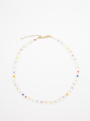 White Nights Beaded 18kt Gold-plated Necklace