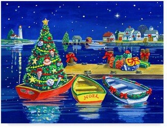 Geraldine Aikman 'Christmas Dock' Canvas Art - 32 x 24