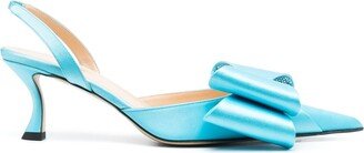 Le Cadeau slingback satin pumps