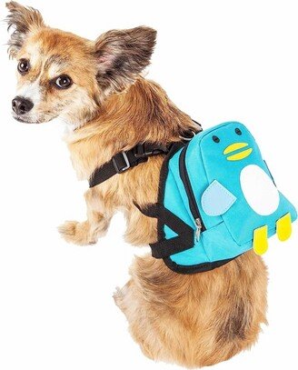 'Waggler Hobbler' Large-Pocketed Compartmental Animated Dog Harness Backpack Blue