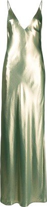 Galvanized Silk Slip Dress