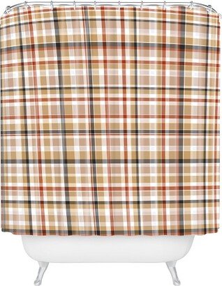 Neutral Weave Shower Curtain Brown