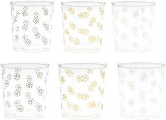 CU I SEEYOU Christmas snowflake-print glasses (set of six)