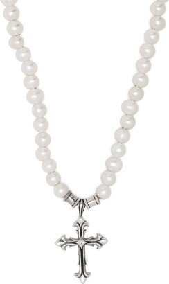 Cross Pendant Pearl Necklace