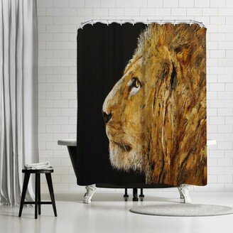 71 x 74 Shower Curtain, Lion by Michael Creese