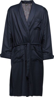 SULKA Dressing Gown Or Bathrobe Midnight Blue