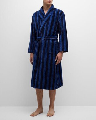 Men's Aston 36 Velour Stripe Robe