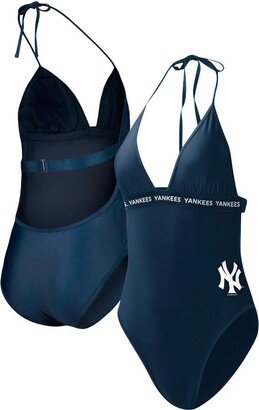 Women's G-iii 4Her by Carl Banks Navy New York Yankees Full Count One-Piece Swimsuit