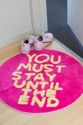 You Must Stay Shaggy Floor Mat x David Shrigley