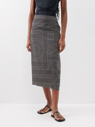 Striped Monogram-print Organic Cotton-blend Sarong