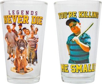 Silver Buffalo The Sandlot Legends and Smalls 16-Ounce Pint Glasses | Set of 2