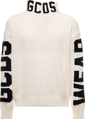 Logo Intarsia High Neck Jumper