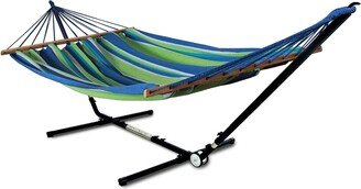 Adjust To Fit Stand with Woven Hammock With Spreader Bar Combo