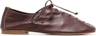 Plegada leather lace-up shoes