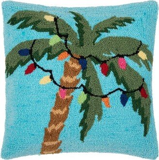 Christmas Palm Hooked Pillow