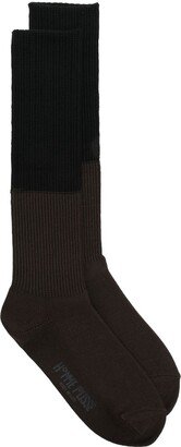 Textured Branded-Footbed Socks