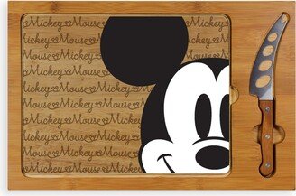 Disney's Mickey Icon Glass Top Serving Tray and Knife Set