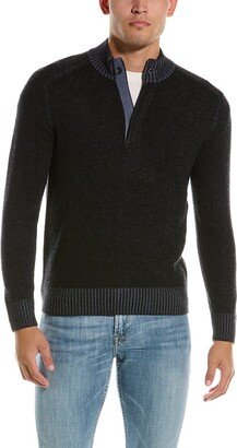 Mock Wool & Cashmere-Blend 1/4-Zip