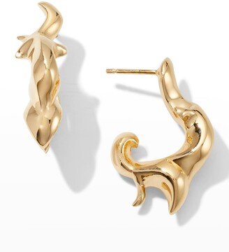 Abstract Earrings in Gold