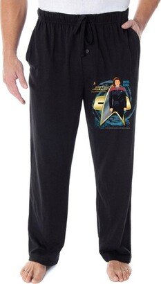 Star Trek Voyager Men's Captain Janeway Coffee Black Sleepwear Pajama Pants (SM) Black