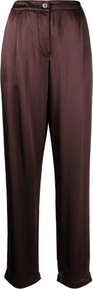 Bianca satin tapered trousers