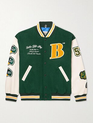 Better™ Gift Shop + Roots Gallery and Gift Shop Wool-Blend Felt and Leather Varsity Jacket