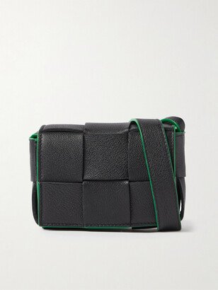 Intrecciato Full-Grain Leather Messenger Bag