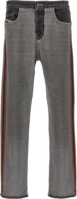 2020 D-Viker Logo Patch Straight Leg Jeans