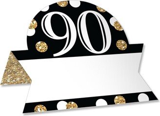 Big Dot Of Happiness Adult 90th Birthday - Gold - Birthday Party Buffet Table Name Place Cards 24 Ct