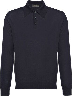 Worsted Wool Polo Shirt-AA