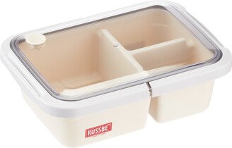 GENMERT 1.2 qt. 3-Compartment Lunch Bento Bone White