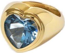 Heart-Shape Embellished Signet Ring