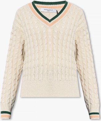 V-neck Sweater - Cream