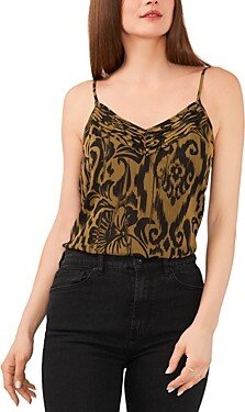 Pintuck V Neck Camisole Top