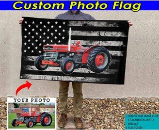 Tractor Personalized Photo Flag, Farming Gifts, Unique Gift For Farmers, Lover Car Guys, Flag | Americanflag02