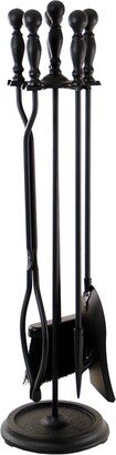 Acton Set of 4 Fireplace Tools, 30 Inch Tall, Black