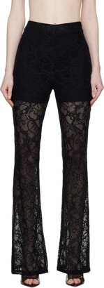 lesugiatelier Black Floral Leggings