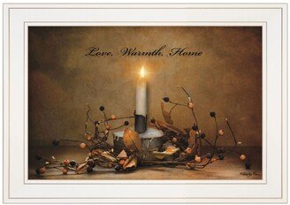 Love, Warmth, Home by Robin-Lee Vieira, Ready to hang Framed Print, White Frame, 21 x 15