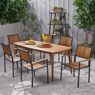 Aster Acacia Wood 7-piece Dining Set