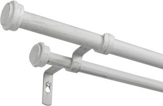 ATI Home Topper Double Curtain Rod and Finial Set