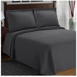 Jacquard Matelasse Diamond Solitaire 3Pc Cotton Bedspread Set-AB