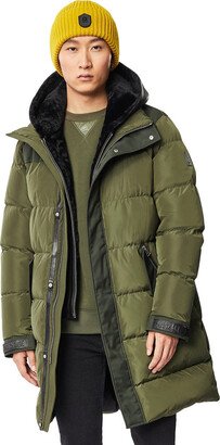 Reynold Down Coat With Removable Shearling Bib And Hood