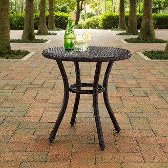 Crosley Furniture Palm Harbor Outdoor Wicker Round Side Table