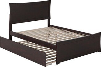 AFI Metro Full Platform Bed and Footboard with Twin Trundle in Espresso