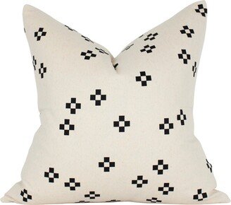 Cream Printed Crosses Cover Pillow, Earthy Neutral Beige, Modern Farmhouse, Boho Pillow Decorative Cover |
